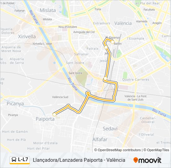 L-L7 Bus Line Map