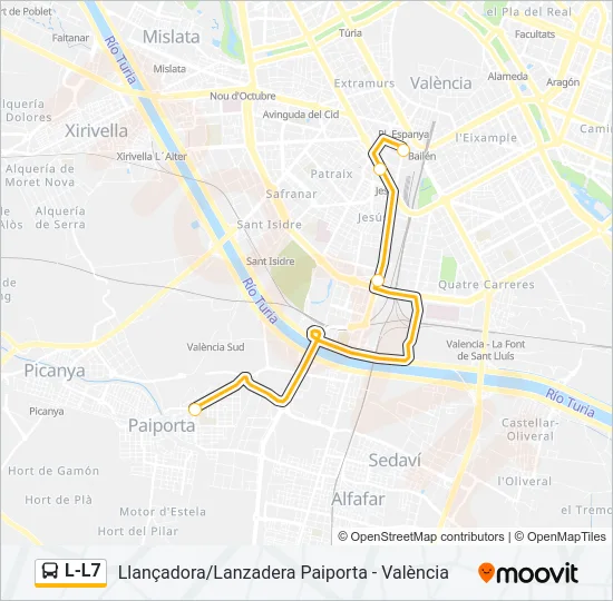 L-L7 Bus Line Map
