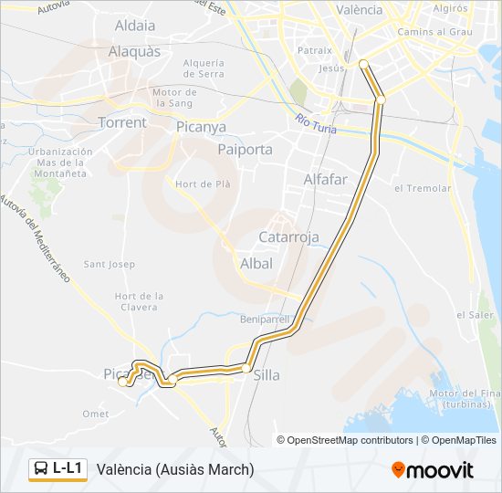 L-L1 Bus Line Map