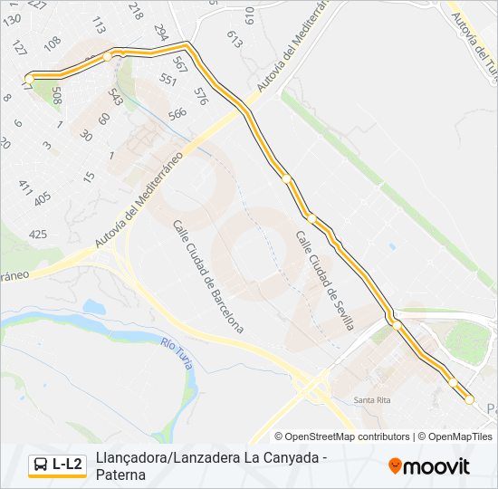 L-L2 Bus Line Map
