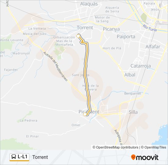 L-L1 Bus Line Map