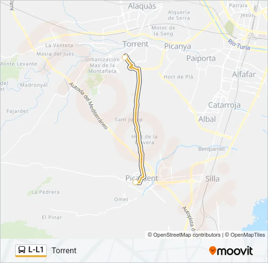 L-L1 Bus Line Map