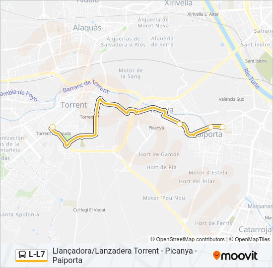 L-L7 Bus Line Map