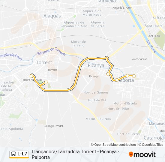 L-L7 Bus Line Map