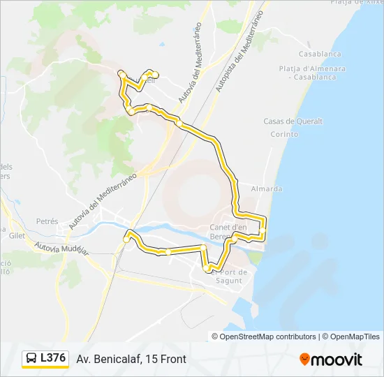 L376 Bus Line Map