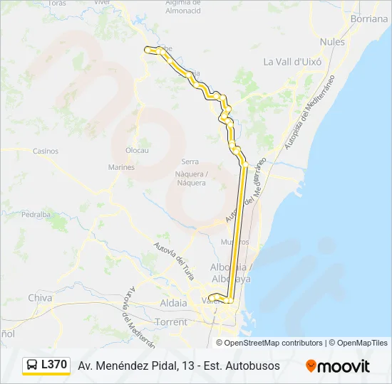 L370 Bus Line Map