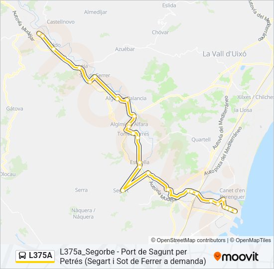 L375A Bus Line Map