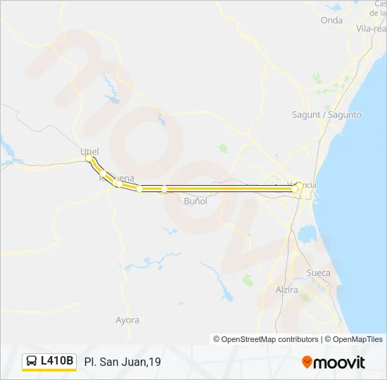 L410B Bus Line Map