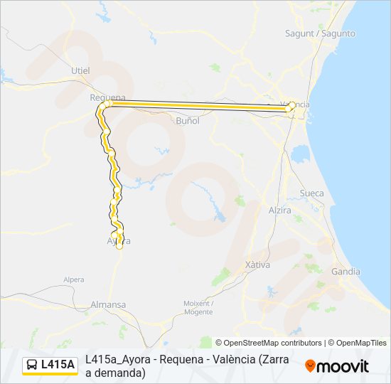 L415A Bus Line Map
