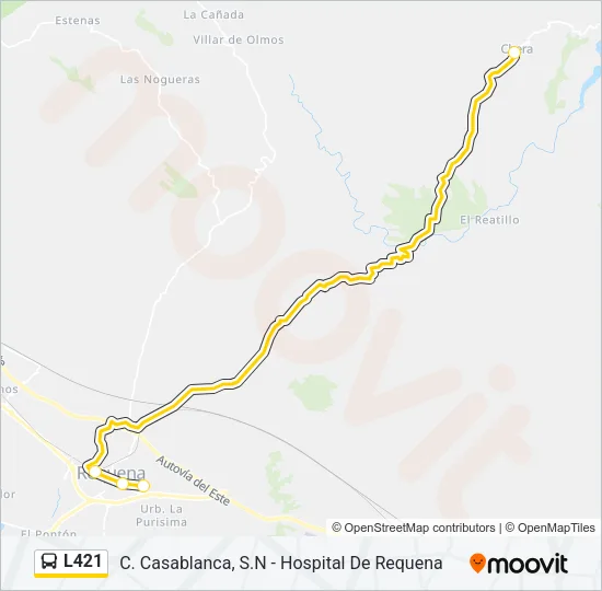 L421 Bus Line Map