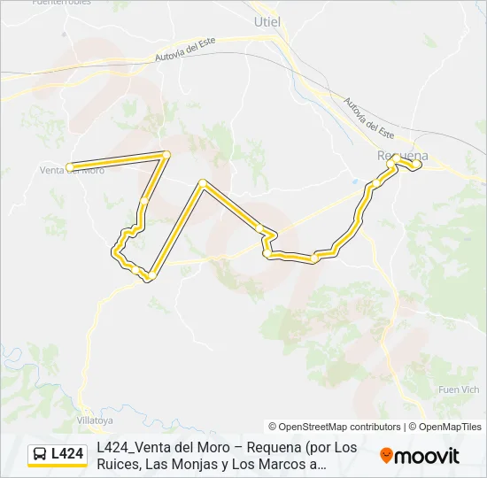 L424 Bus Line Map