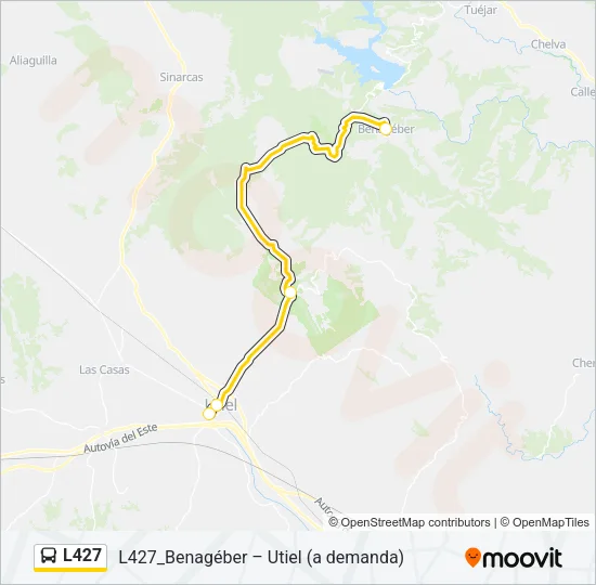 L427 Bus Line Map