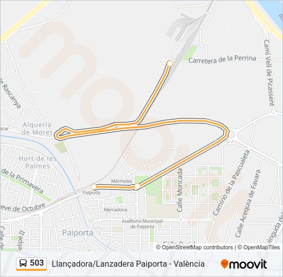 503 Bus Line Map