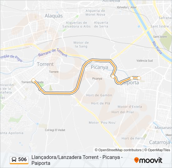 506 Bus Line Map