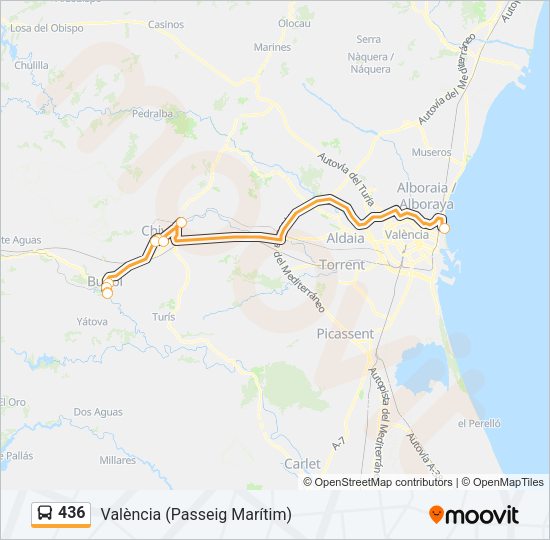 436 Bus Line Map