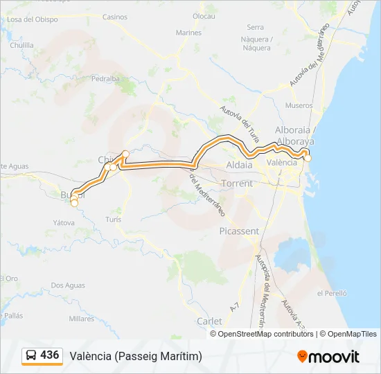 436 Bus Line Map