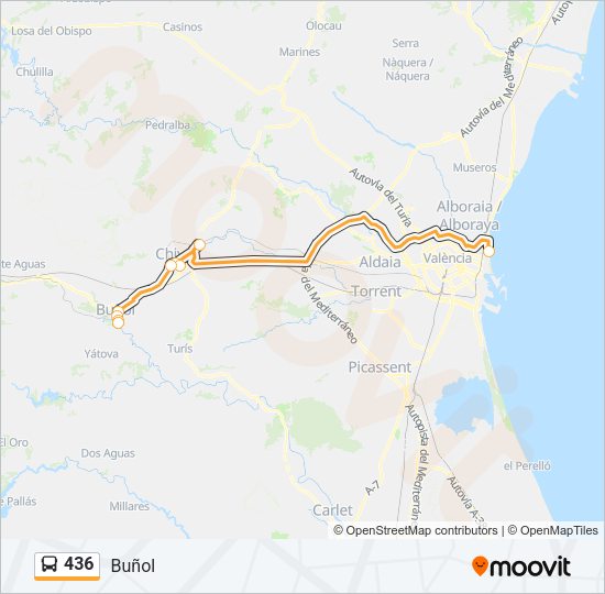 436 Bus Line Map