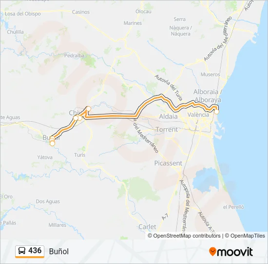 436 Bus Line Map