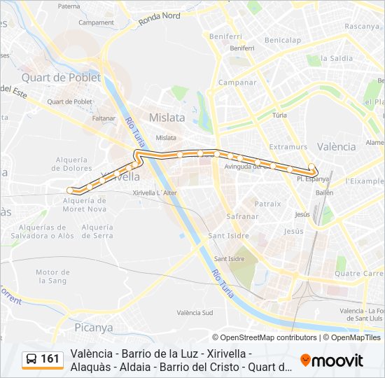 161 Bus Line Map