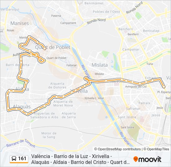 161 Bus Line Map