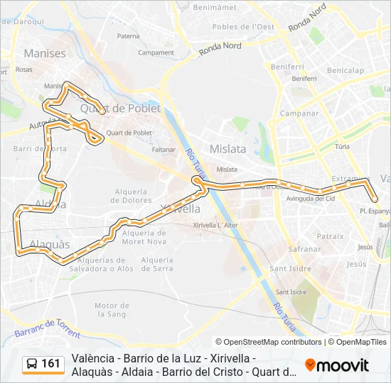 161 Bus Line Map