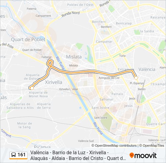 161 Bus Line Map