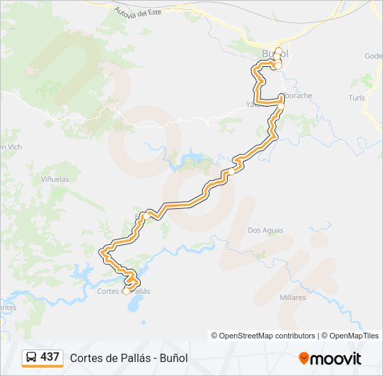 437 Bus Line Map