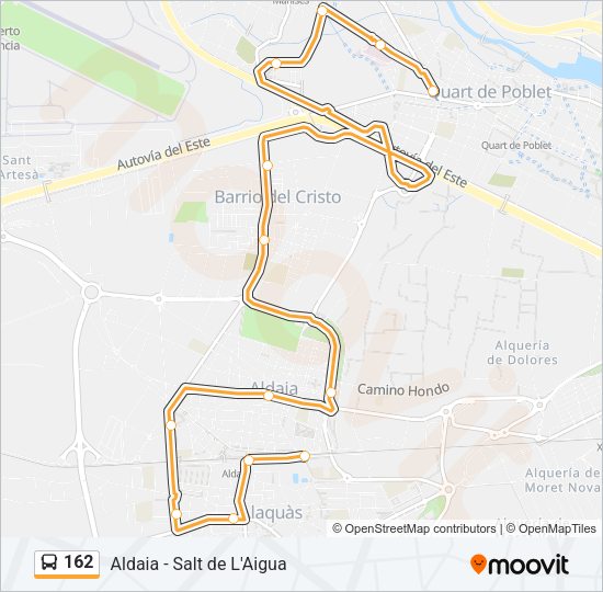 162 Bus Line Map
