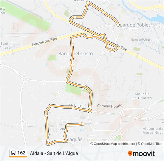 162 Bus Line Map