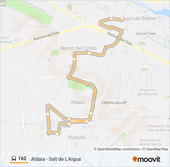 162 Bus Line Map