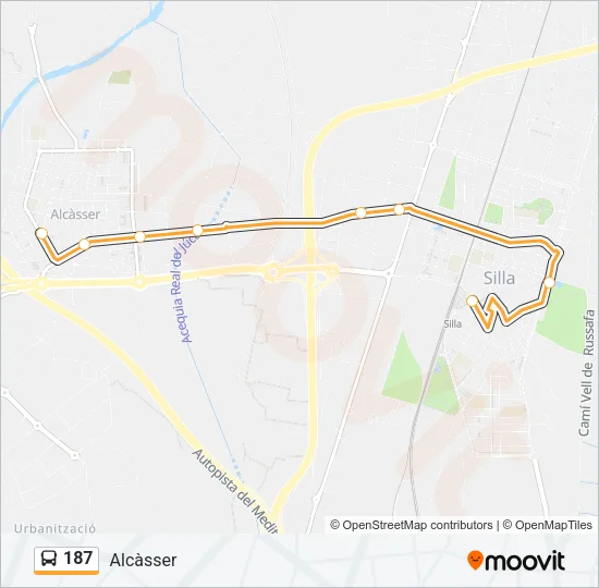 187 Bus Line Map