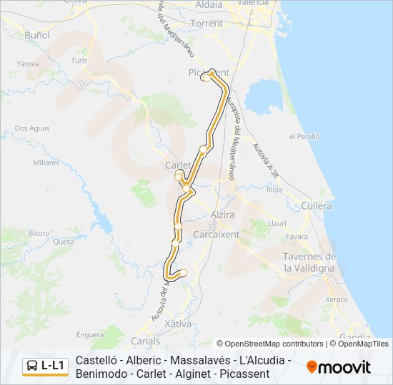 L-L1 Bus Line Map