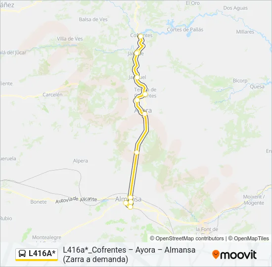 L416A* Bus Line Map
