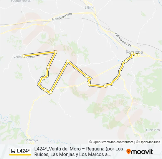 L424* bus Mapa de línia