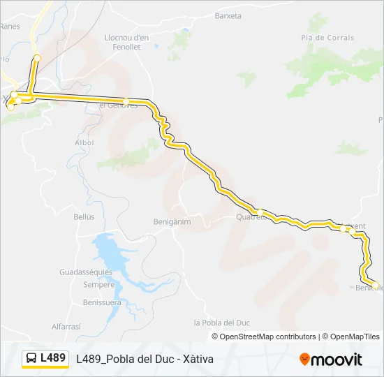 L489 Bus Line Map