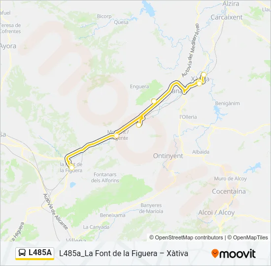 L485A Bus Line Map