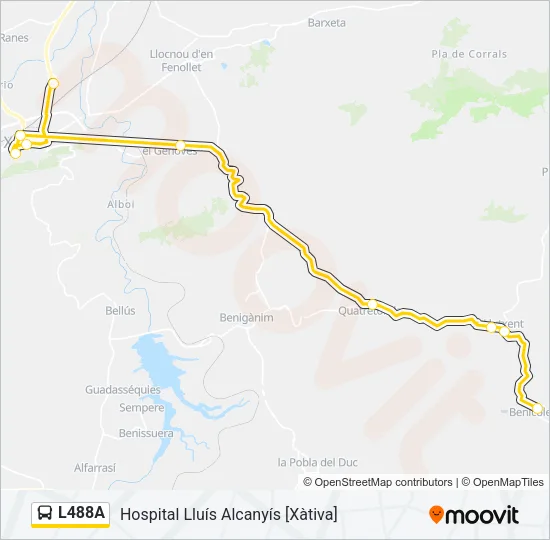L488A Bus Line Map