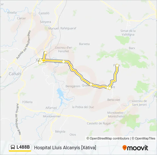 L488B Bus Line Map