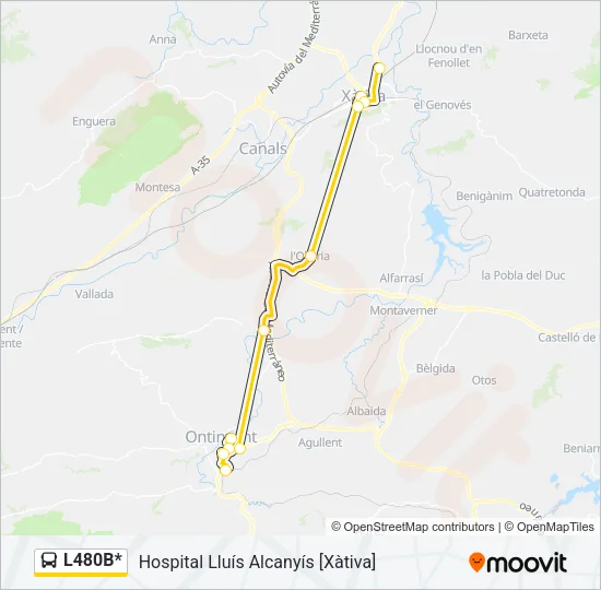L480B* Bus Line Map