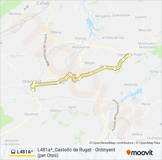 L481A* Bus Line Map