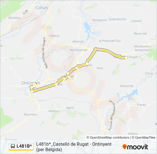 L481B* Bus Line Map
