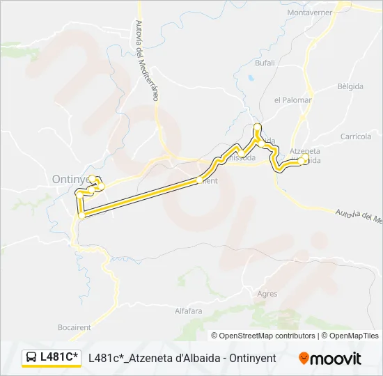 L481C* Bus Line Map