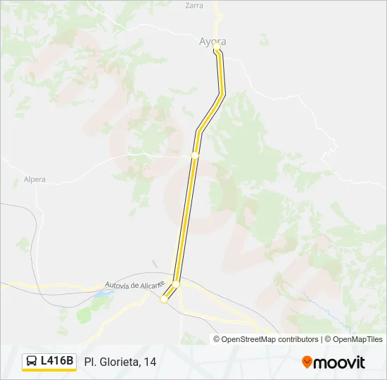 L416B bus Mapa de línia