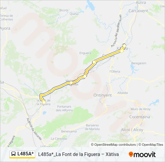 L485A* Bus Line Map
