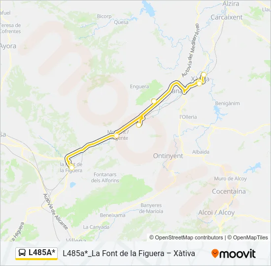 L485A* Bus Line Map