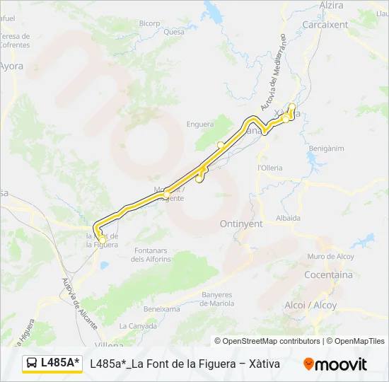 L485A* bus Mapa de línia