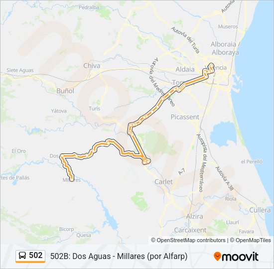 502 Bus Line Map