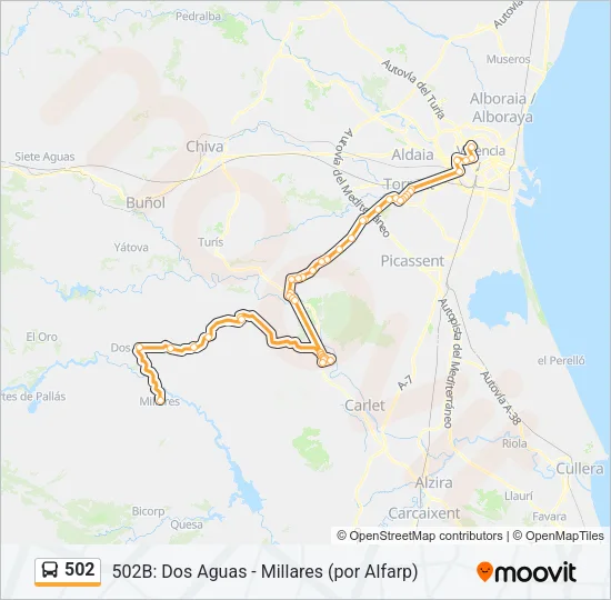 502 Bus Line Map