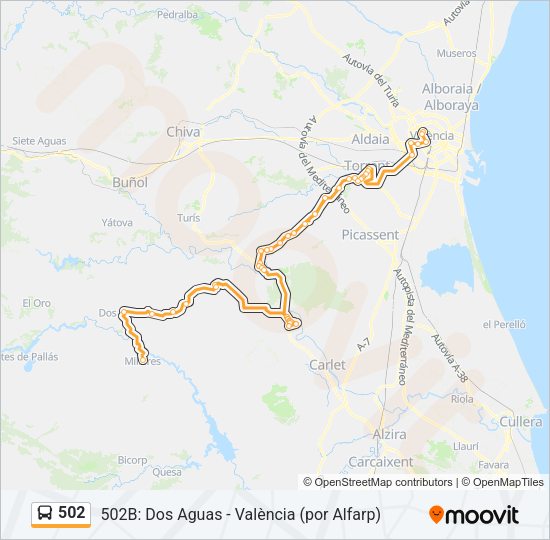 502 Bus Line Map