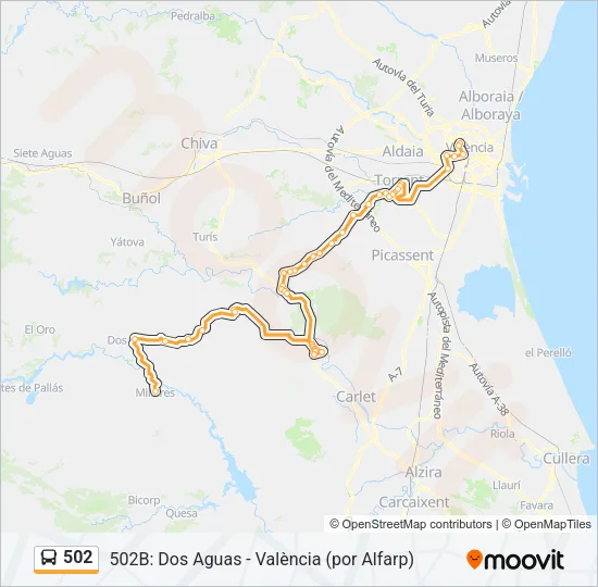 502 Bus Line Map